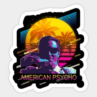 American 90s psycho vintage Sticker